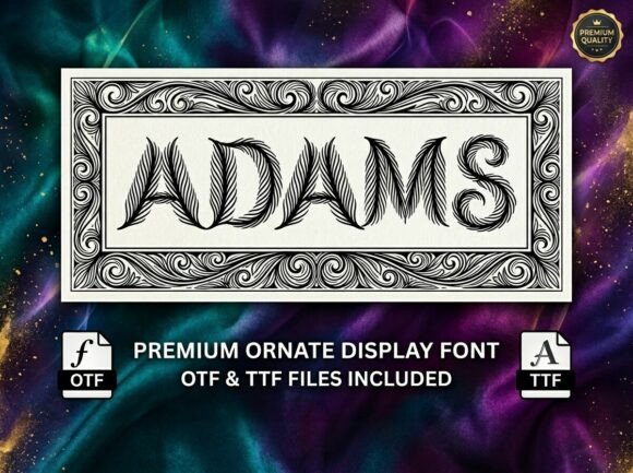 Adams: A Premium Display Font for Elegant Branding