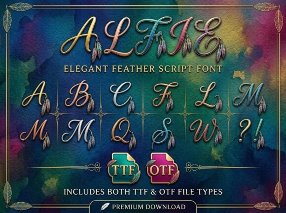 Alfie: A Premium Script Typeface for Digital Design