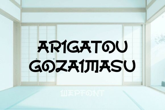 Arigatou Gozaimasu: A Distinctive Display Font for Editors