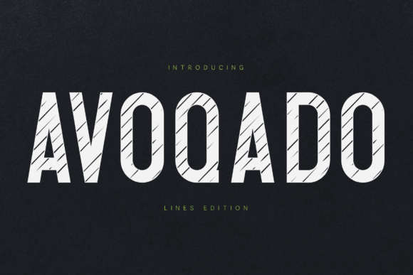 Avoqado Striped: Bold Display Font for Makers