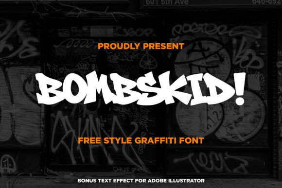 Bombskid Font Review: Bold Graffiti Style for Urban Design