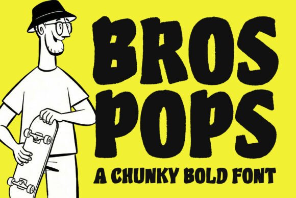 Bros Pops: A Bold Display Font for Makers