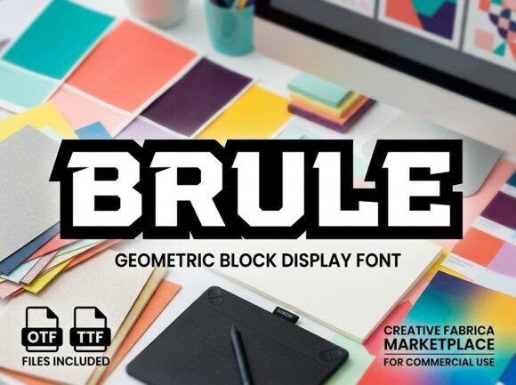 Brule: A Bold Display Typeface for Modern Editors