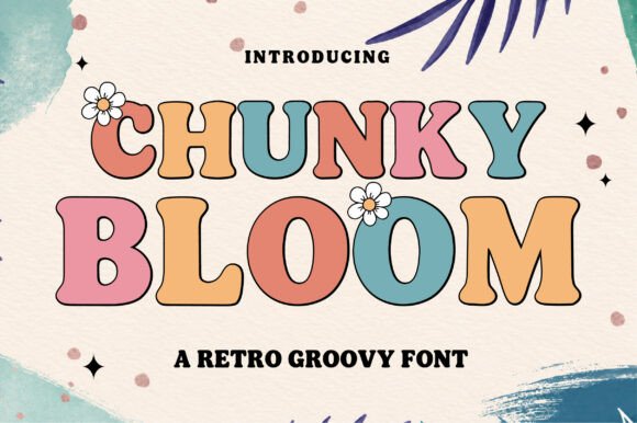 Chunky Bloom: A Retro Typeface for Bold Branding