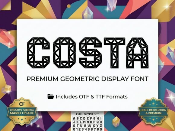 Costa: The Premium Geometric Display Font