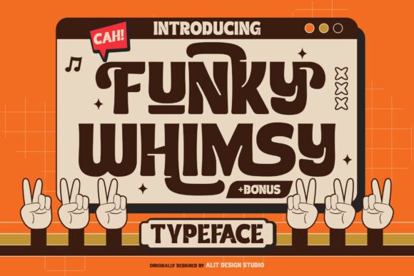 Funky Whimsy Typeface for Retro Web Design