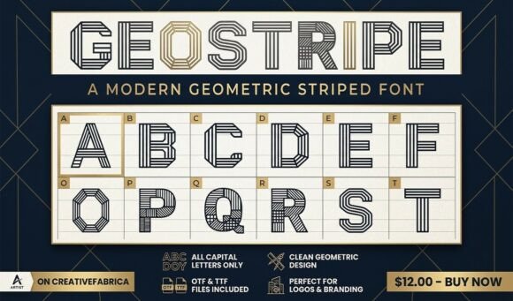 Geostripe: The Bold Display Font for Modern Brands