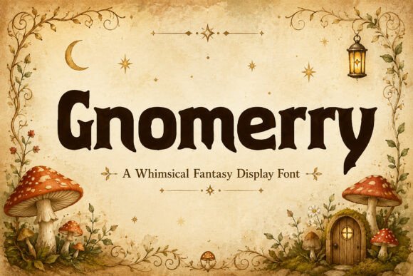 Gnomerry: A Whimsical Display Font for Magical Campaigns