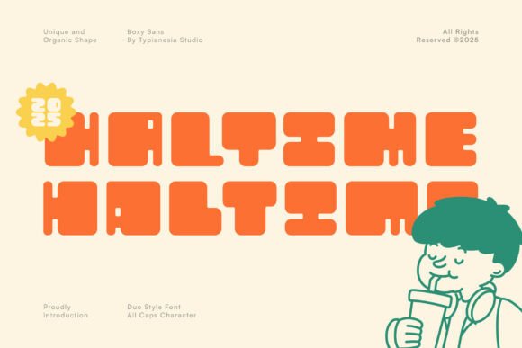 Haltime: The Bold Retro Font for Makers