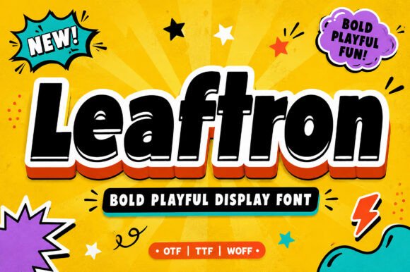 Leaftron: The Bold Display Font for Crafters
