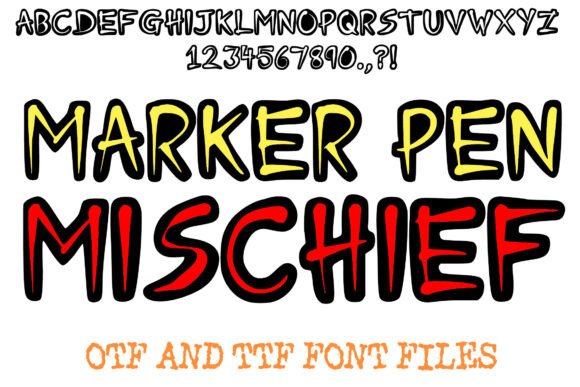 Marker Pen Mischief: A Playful Display Typeface