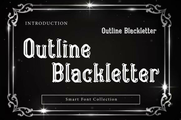 Outline Blackletter Typeface for Editorial Design