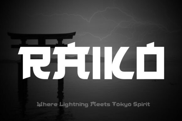 Raiko: A Bold Japanese Display Font for Makers