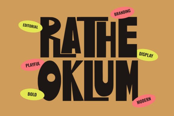 Rathe Oklum: A Bold Display Font for Editorial Impact