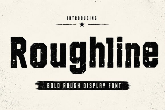 Roughline Display Font for Vintage Crafts