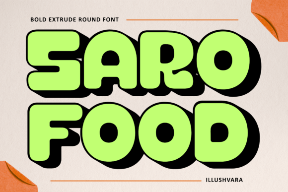 Saro Food: Bold Display Font for Campaigns