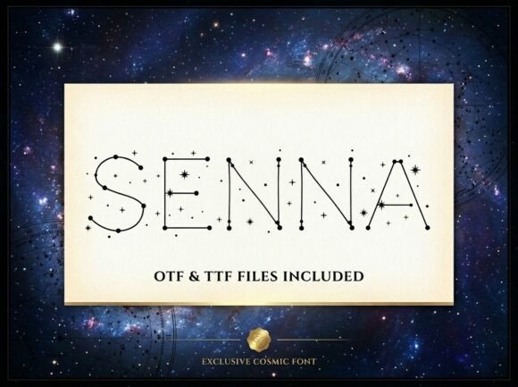 Senna: A Celestial Display Font for Crafters