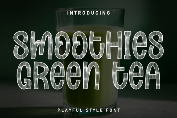 Smoothies Green Tea: A Handwritten Display Font for Branding